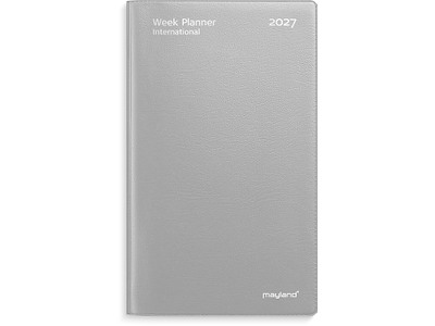 Planner, 2027, Week International, 1 uge pr. opslag, Sølv, Mayland