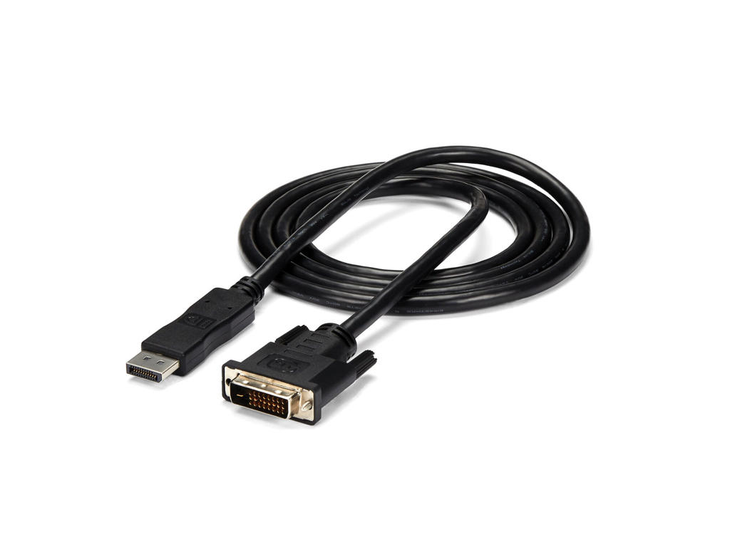 StarTech.com DP2DVIMM6 videokabel adapter 1,8 m DisplayPort DVI-D Sort