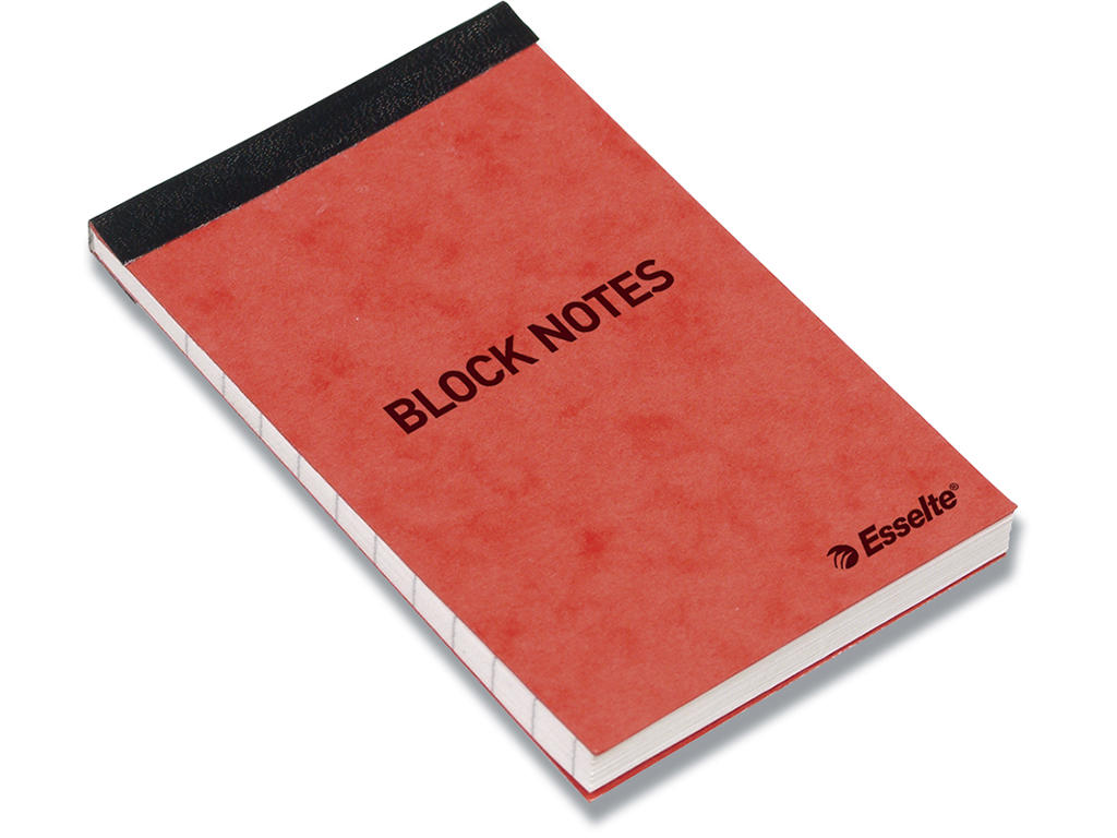 Notesblok, 6.5x10.5 cm, Linjeret, Orange, Esselte 