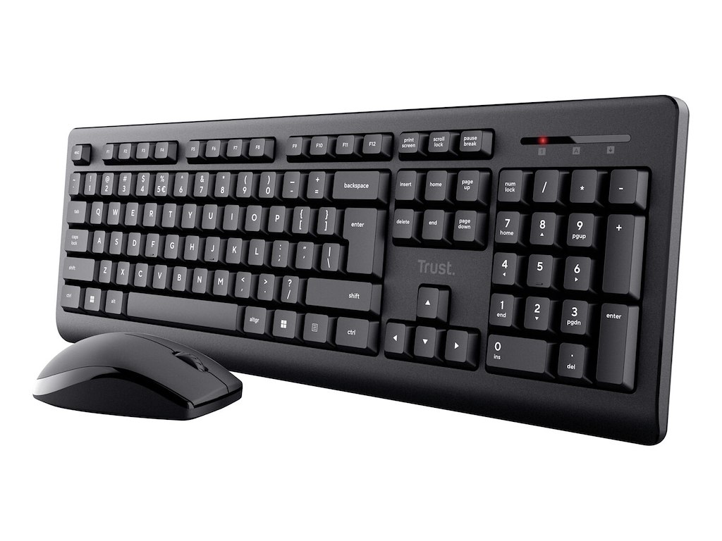 Trust Primo tastatur Mus inkluderet Kontor RF trådløst QWERTZ Tysk Sort