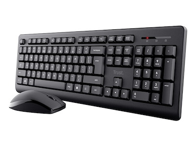 Trust Primo tastatur Mus inkluderet Kontor RF trådløst QWERTZ Tysk Sort