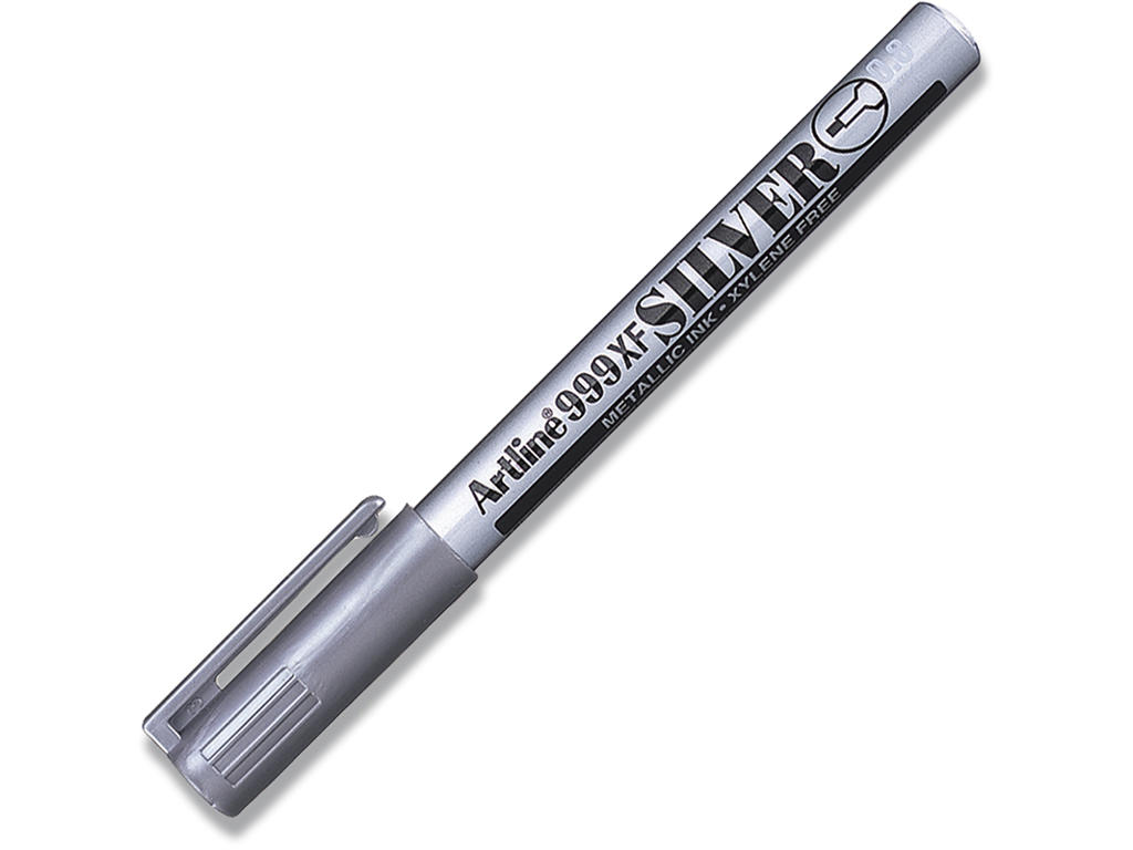 Paint marker, 0.8 mm, Sølv, Metalindfattet spids, Artline Paint EK-999XF
