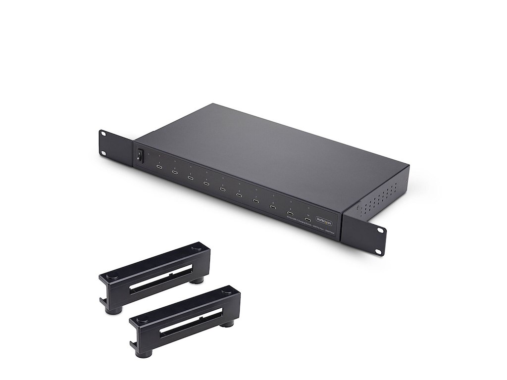 StarTech.com 10E-CHARGING-STATION oplader til mobil enhed Universel Sort Vekselstrøm Hurtig opladning Indendørs