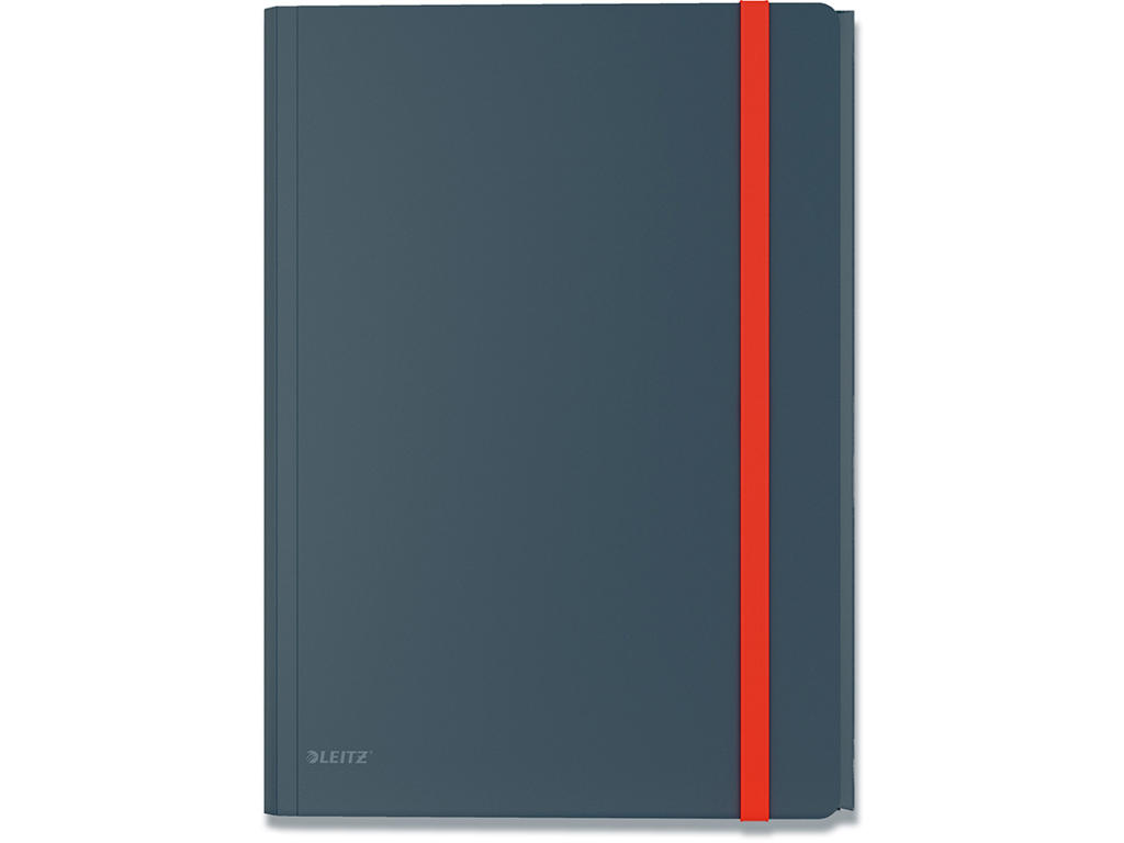 Samlemappe, 3 klapper, 1 elastik, Fløjlsgrå, Leitz Cosy Mobile 