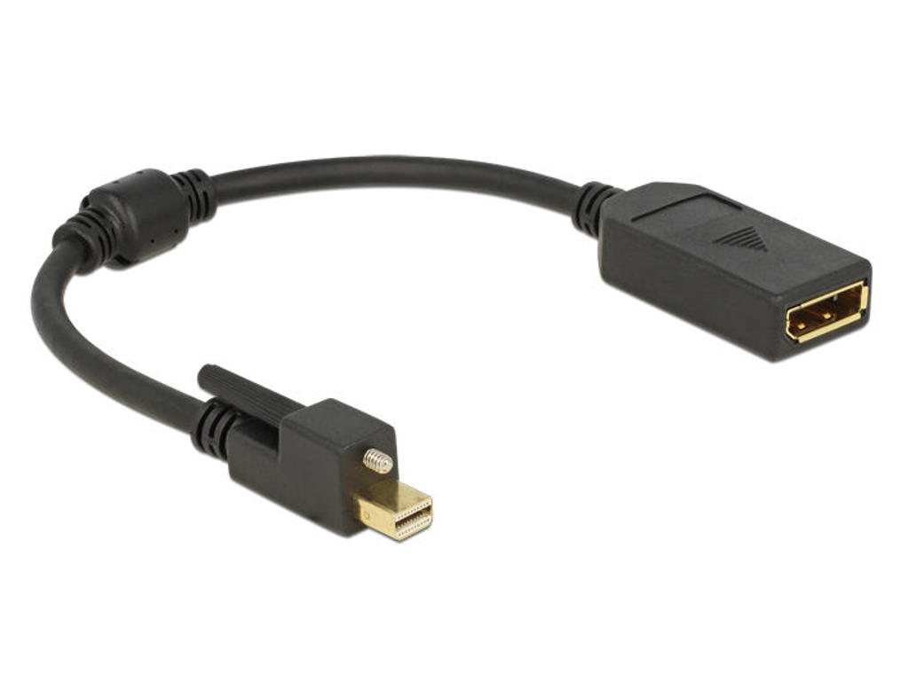 DeLOCK 62638 DisplayPort kabel 0,25 m Mini DisplayPort Sort