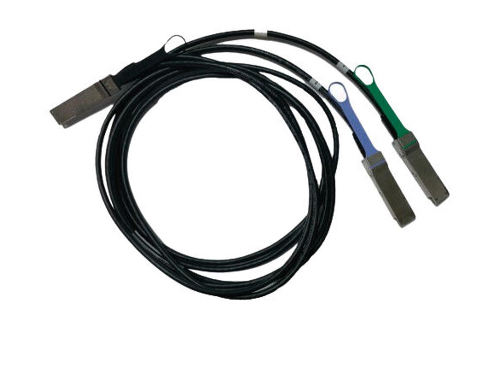 Nvidia 980-9I98I-00V002 InfiniBand og fiberoptisk kabel 2 m QSFP56 2xQSFP56 Sort
