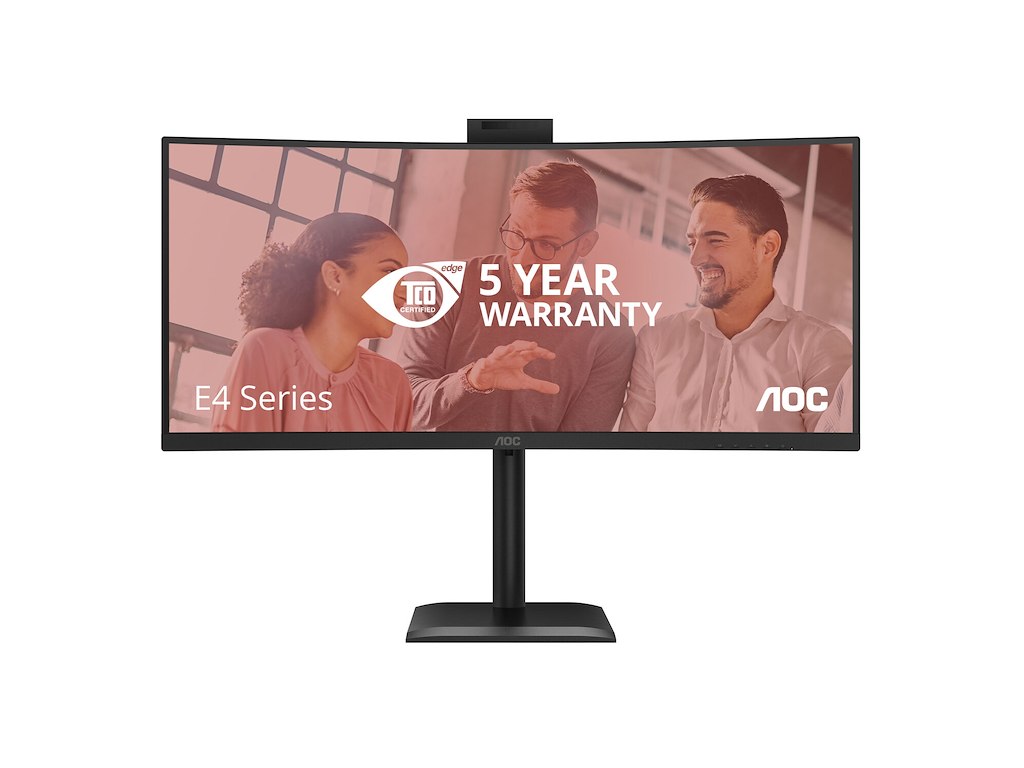 AOC E4 CU34E4CW computerskærm 86,4 cm (34") 3440 x 1440 pixel UltraWide Quad HD LED Sort