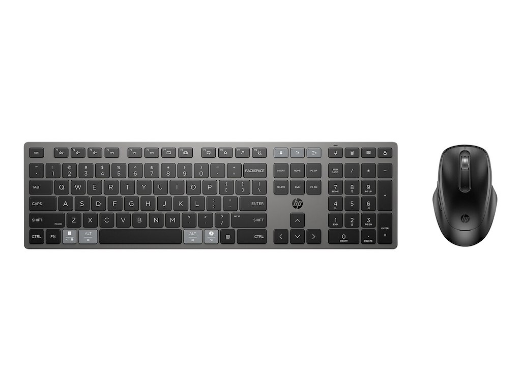 HP 720 Multi-Device Rechargeable Wireless Keyboard and Mouse Combo