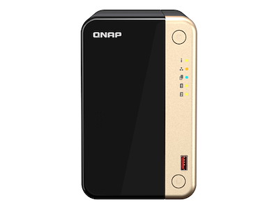 QNAP TS-264 NAS Tower Intel® Celeron® N5095 8 GB 8 TB HDD QNAP Turbo System Sort, Guld