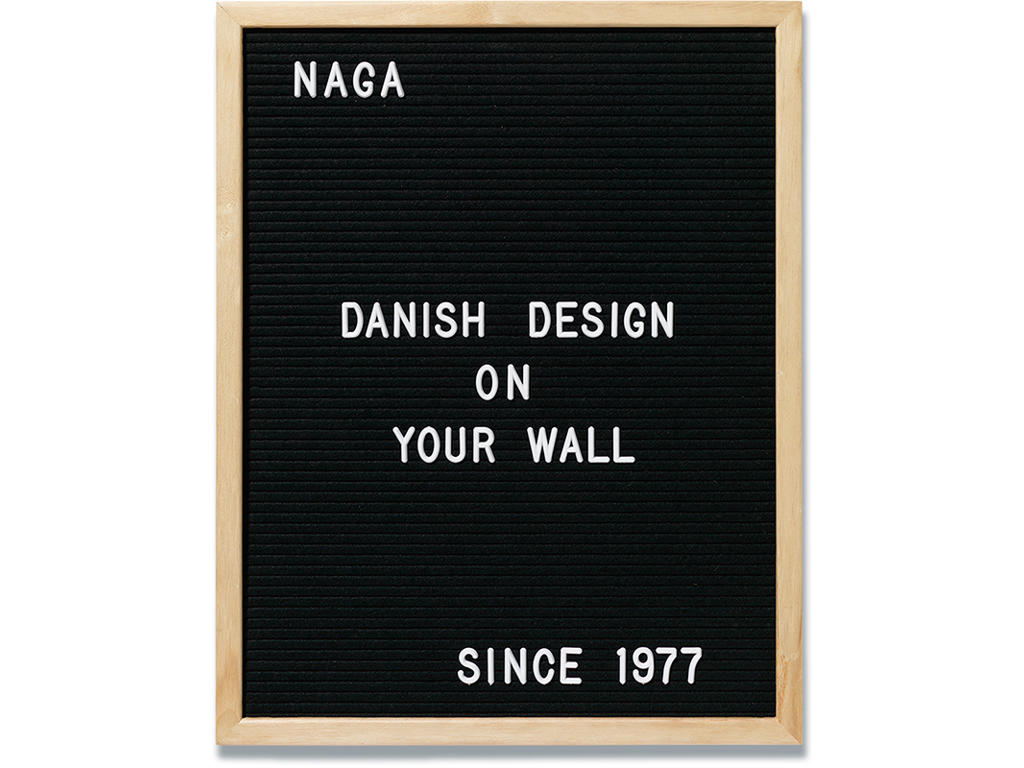 Bogstavstavle, 40x50cm, Filt, Ramme: Træ, Naga 