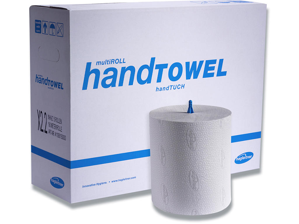 Håndklæderulle, Udvendig oprulning, 2 lag, 5 ruller, Abena Hagleitner System