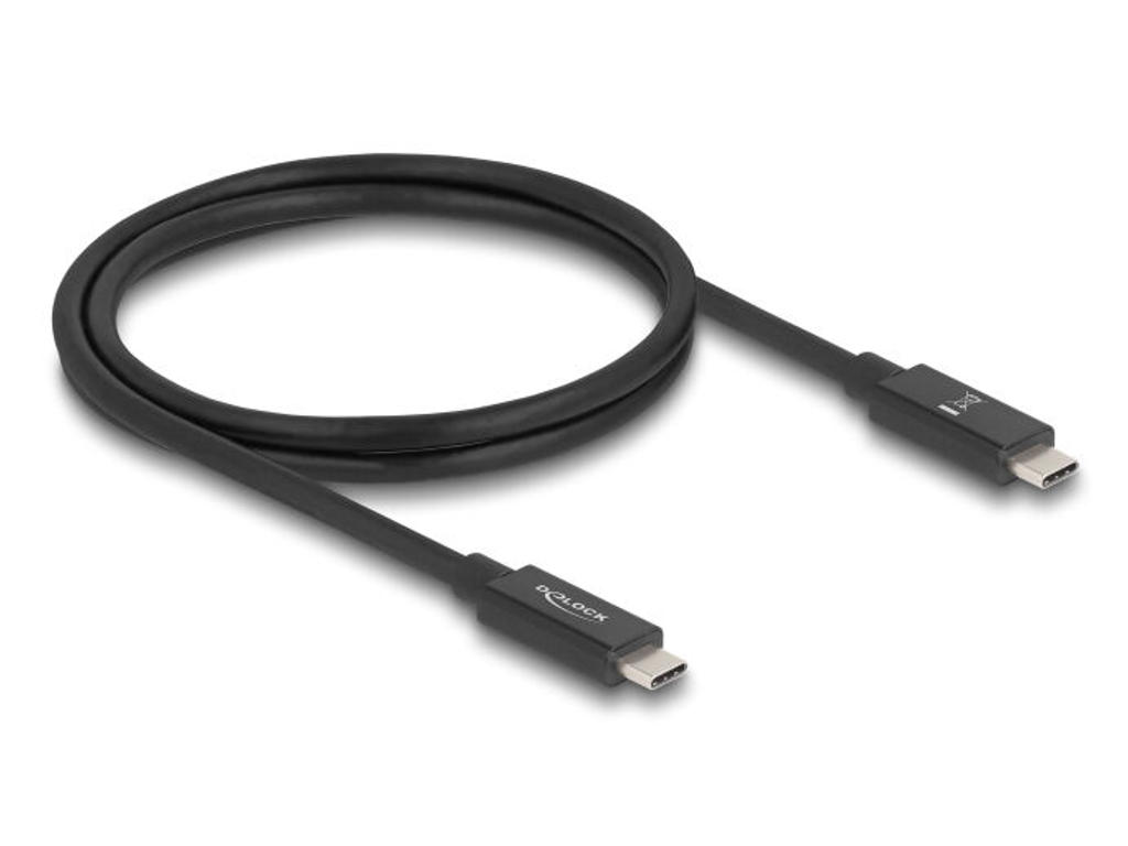 DeLOCK 81211 USB-kabel USB4 Gen 4x2 1 m USB C Sort
