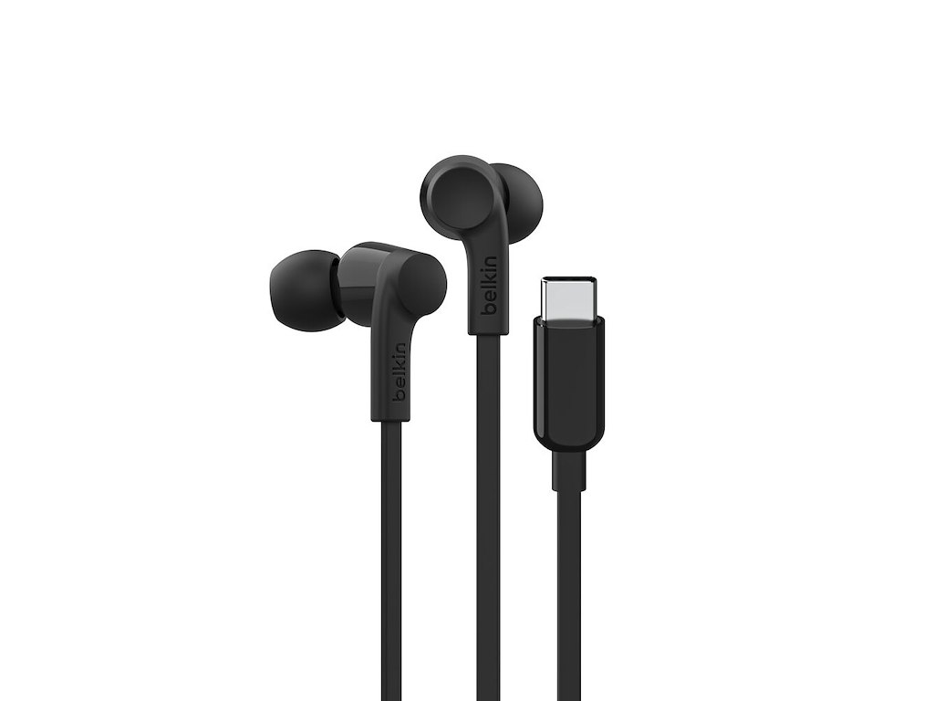 Belkin SoundForm Headset Ledningsført I ørerne Musik/hverdag USB Type-C Sort
