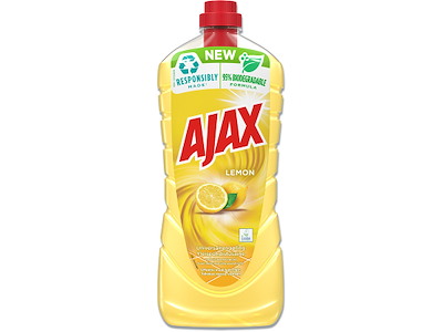 Universalrengøring, Med parfume, Med farve, 1,25 liter, Ajax Lemon