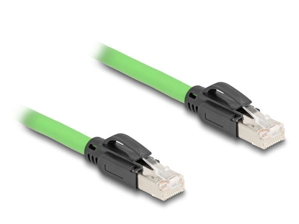 DeLOCK 80890 netværkskabel Sort, Grøn 2 m Cat6a SF/UTP (S-FTP)
