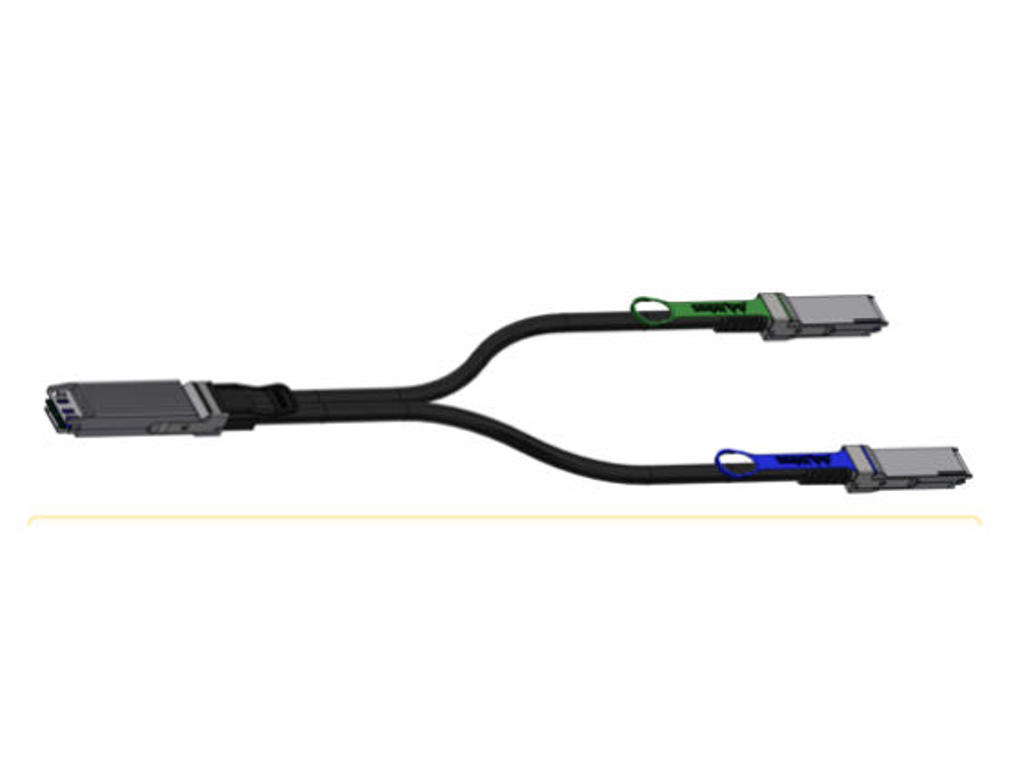 Nvidia MCA7J65-N005 InfiniBand og fiberoptisk kabel 5 m OSFP 2xQSFP112 Sort