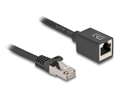 DeLOCK 88052 netværkskabel Sort 0,5 m Cat6a S/FTP (S-STP)