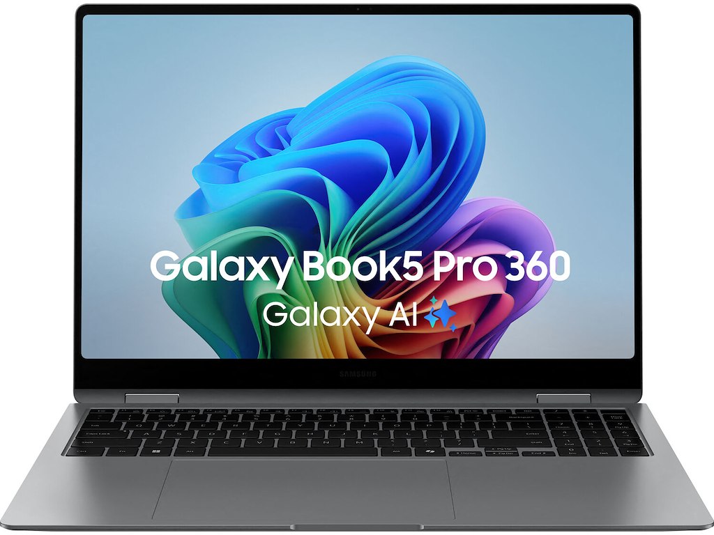 Samsung Galaxy Book5 Pro 360 Intel Core Ultra 5 226V Laptop 40,6 cm (16") Berøringsskærm WQXGA+ 16 GB LPDDR5x-SDRAM 512 GB SSD Wi-Fi 7 (802.11be) Windows 11 Home Grå