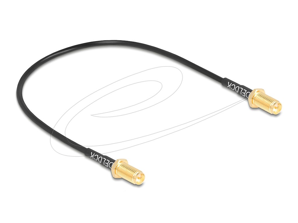 DeLOCK 90893 koaxial kabel RG-174 0,32 m RP-SMA Sort