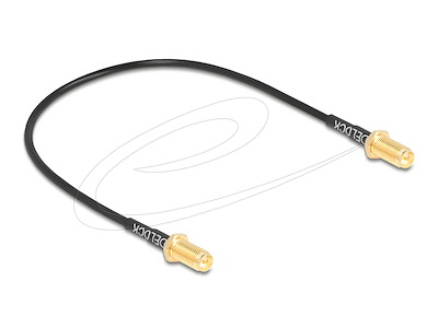 DeLOCK 90893 koaxial kabel RG-174 0,32 m RP-SMA Sort