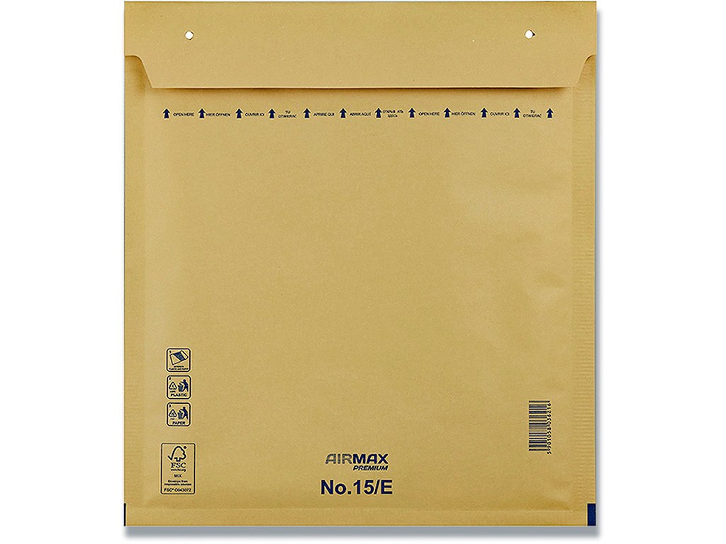 Boblekuvert, Indvendig: 265x220 mm, Brun, 1 stk, Airmax No. 15/E W5
