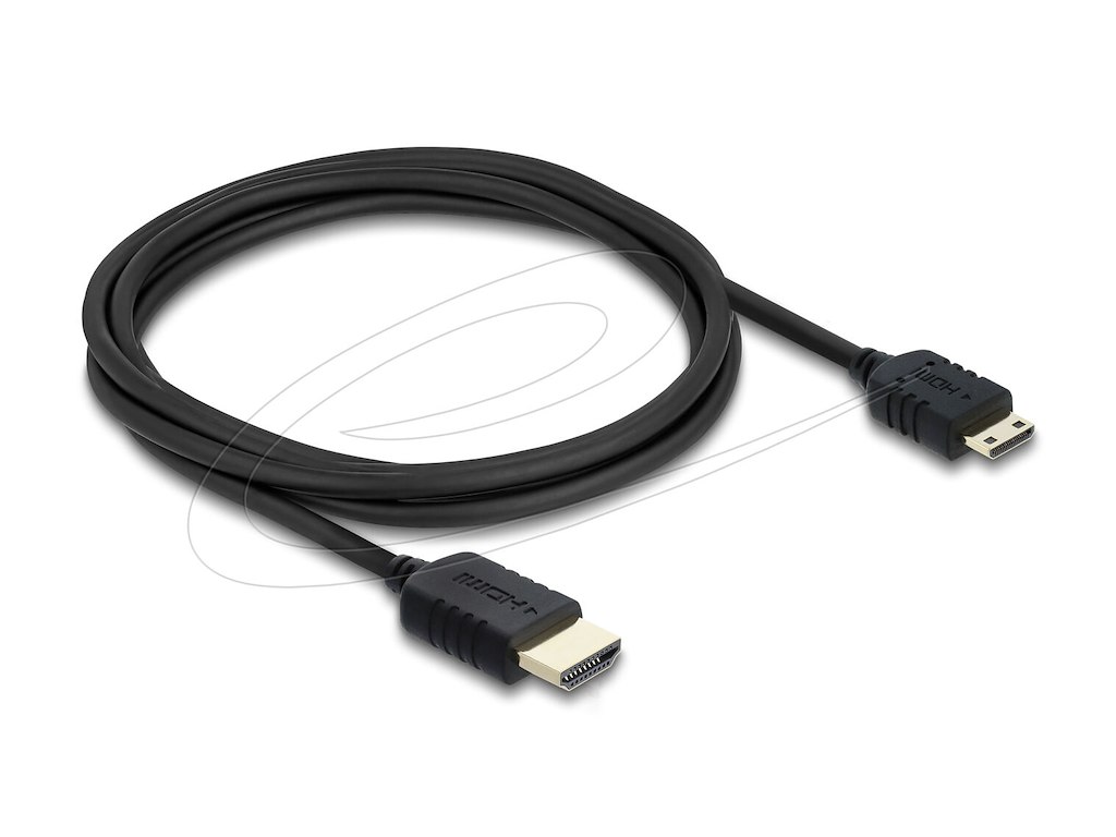 DeLOCK 81685 HDMI-kabel 2 m HDMI Type A (Standard) HDMI Type C (Mini) Sort