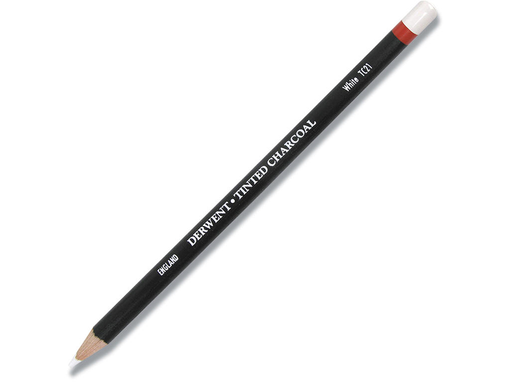 Farveblyant, Tegnekul tilsat farve, Hvid, 1 stk, Derwent Tinted Charcoal TC21