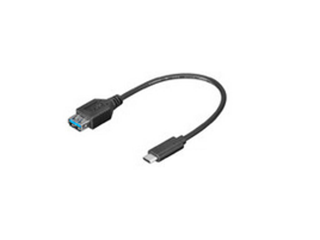 Microconnect USB3.1CAF02 USB-kabel USB 3.2 Gen 1 (3.1 Gen 1) 0,2 m USB C USB A Sort