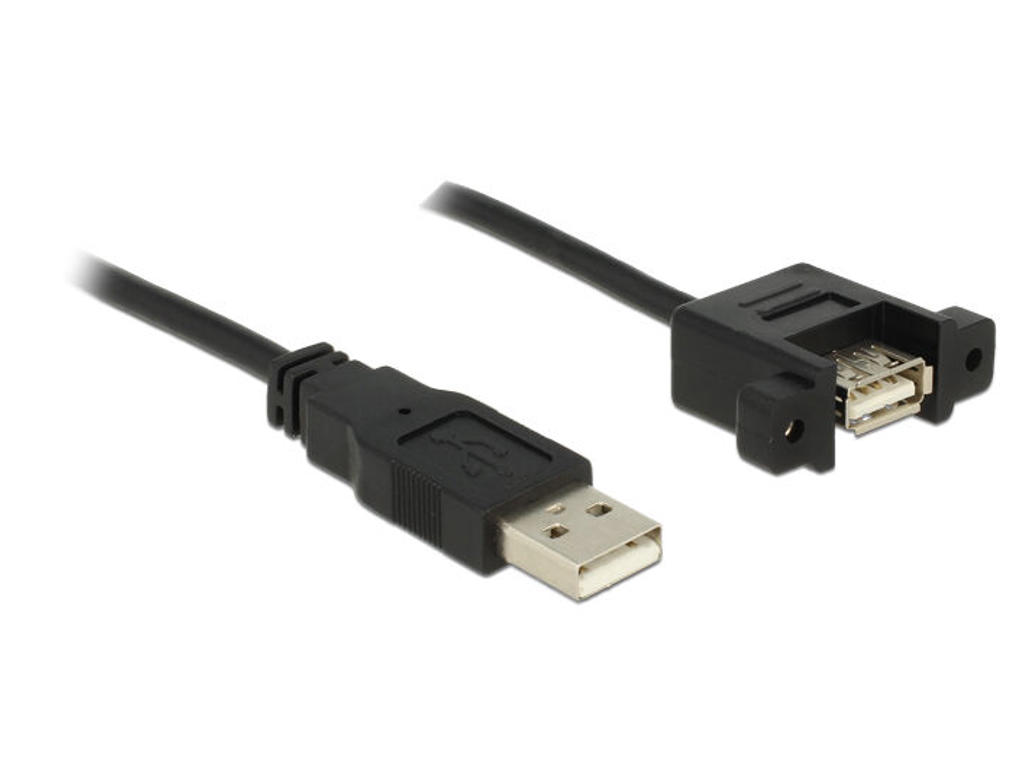 DeLOCK 1m 2xUSB2.0-A USB-kabel USB 2.0 USB A Sort