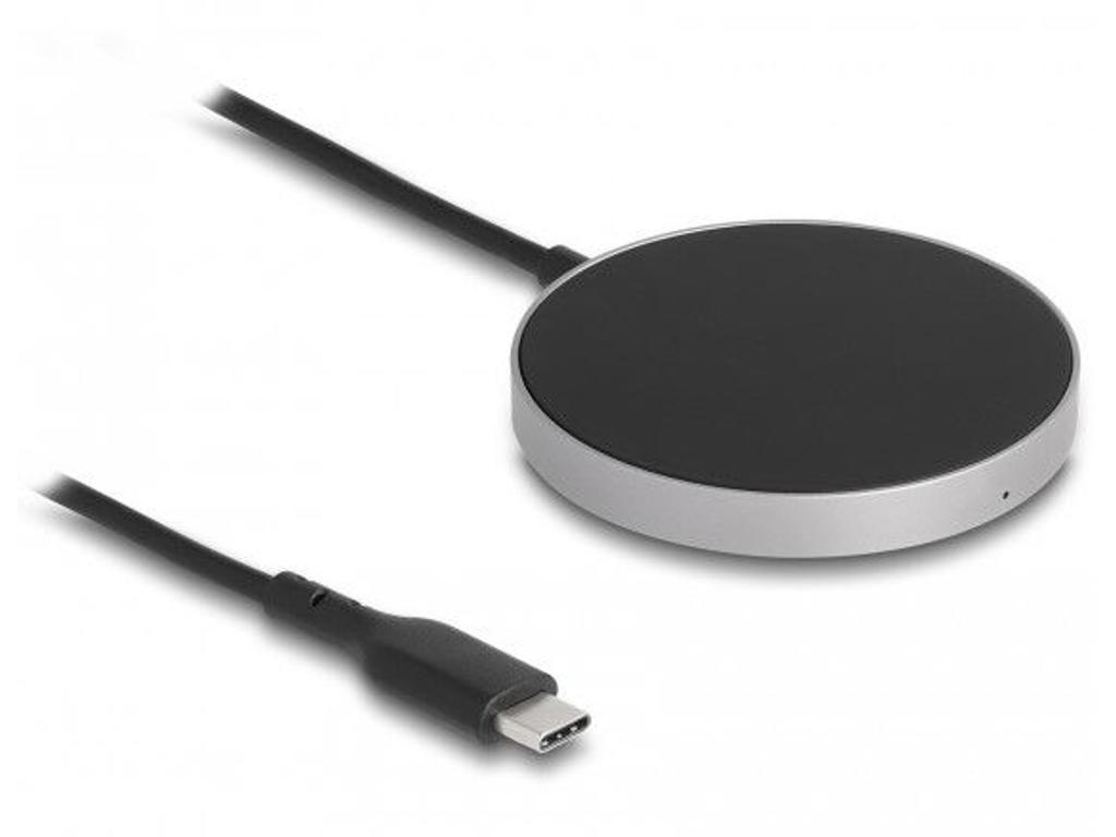 DeLOCK 66467 oplader til mobil enhed Smartphone, SmartWatch Sort USB Trådløs opladning Hurtig opladning Indendørs