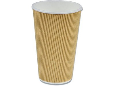 Kaffebæger, 25 stk, 40 cl, 45 cl, Nature line Ripple Wall