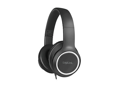 LogiLink HS0053 hovedtelefoner/headset Ledningsført Opkald/musik Sort, Sølv