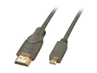 Lindy 41350 HDMI-kabel 0,5 m HDMI Type A (Standard) HDMI Type D (Micro) Sort