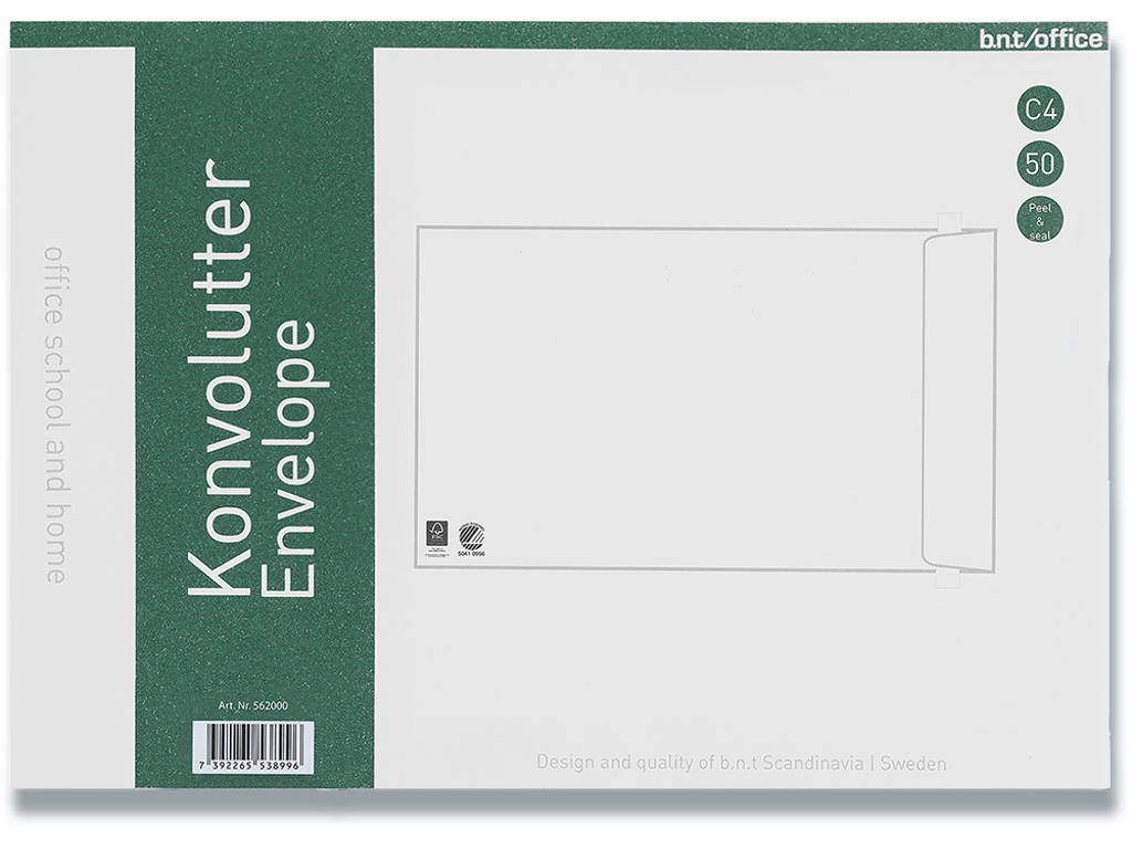 Kuverter C4P 90g Peel & Seal 229x324mm 50stk/pak