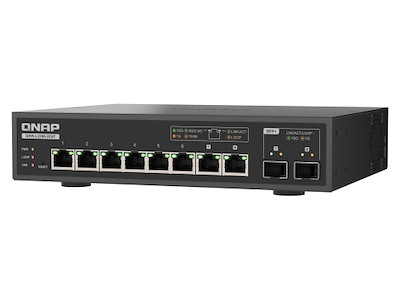 QNAP QSW-L3208-2C6T netværksswitch Administreret L2 10G Ethernet (100/1000/10000) Desktop Sort