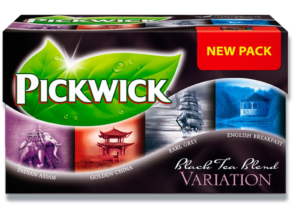 Brev-the, Sort mix - 4 varianter, 20 breve æsken, 1 æske, Pickwick 