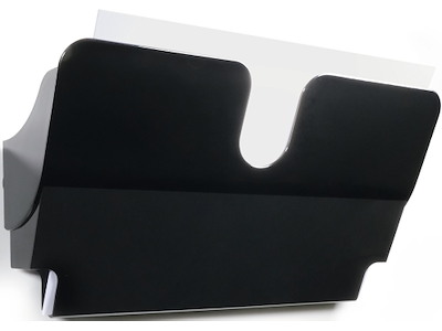 Brochureholder, 1 fag, A4, Tværformat, Sort, Magnetisk, Durable FLEXIPLUS 1