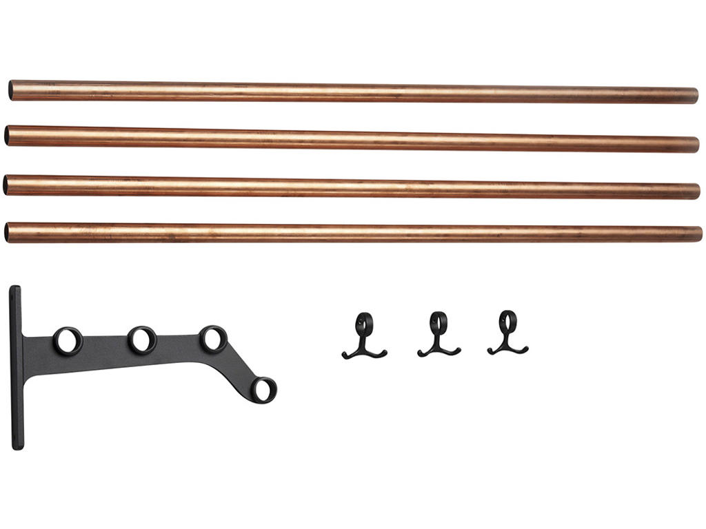 Hattehylde tillægsdel, Nostalgi, Modelnr 291, L=1000 mm kobber/sort, Essem Design DK
