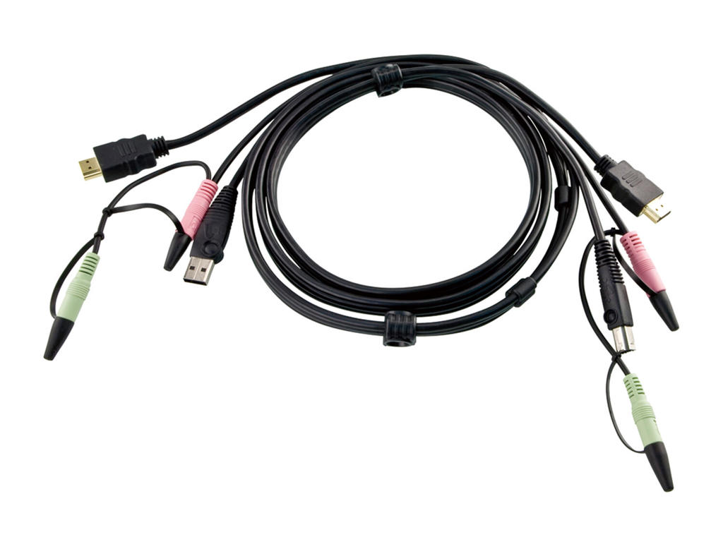 ATEN 2L-7D02UH KVM-kabel Sort 1,8 m