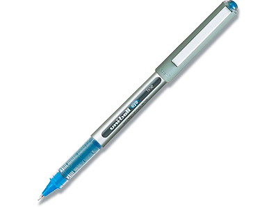 Rollerball pen, 0.7 mm, 0.3 mm, Lyseblå, uni-ball Eye Fine UB-157-57