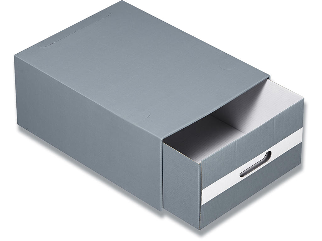 Skuffekabinet, 1 skuffe, Grå, Kan stables, Esselte Multibox standard 