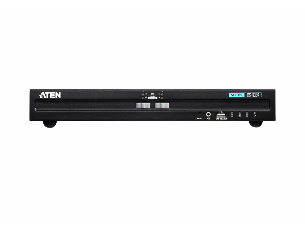 ATEN CS1182DP KVM Switch Stativ-montering Sort