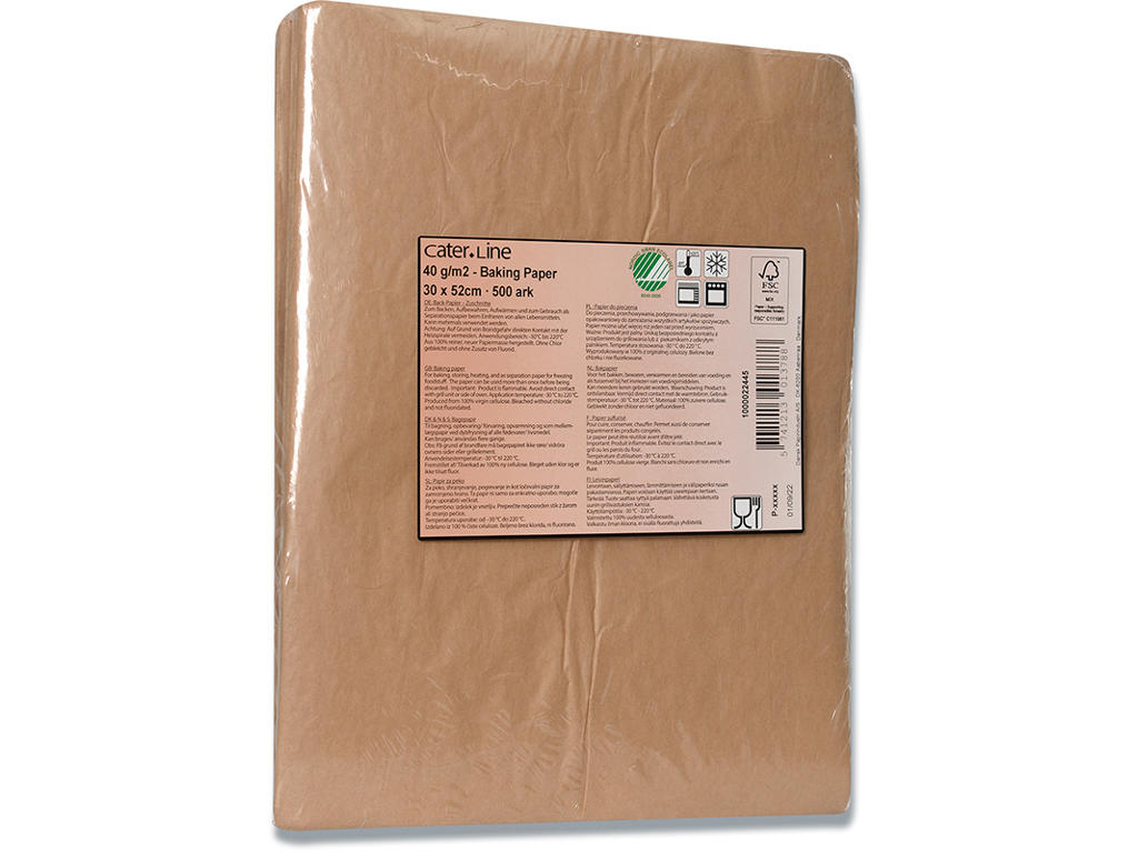 Bagepapir, Ubleget, 52x30 cm, 500 ark, Cater-Line Premium