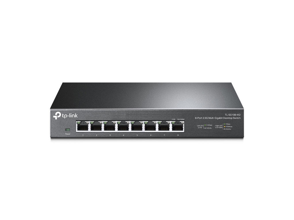 TP-Link TL-SG108-M2 netværksswitch Ikke administreret 2.5G Ethernet (100/1000/2500) Sort