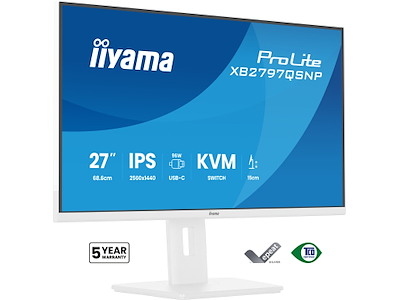 iiyama ProLite XB2797QSNP-W1 27" IPS LCD computerskærm 68,6 cm (27") 2560 x 1440 pixel Quad HD Hvid