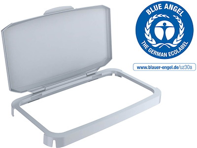 Låg til affaldsspand, Hængslet låg, 60 liter, Grå, Durable DURABIN HINGED LID 60