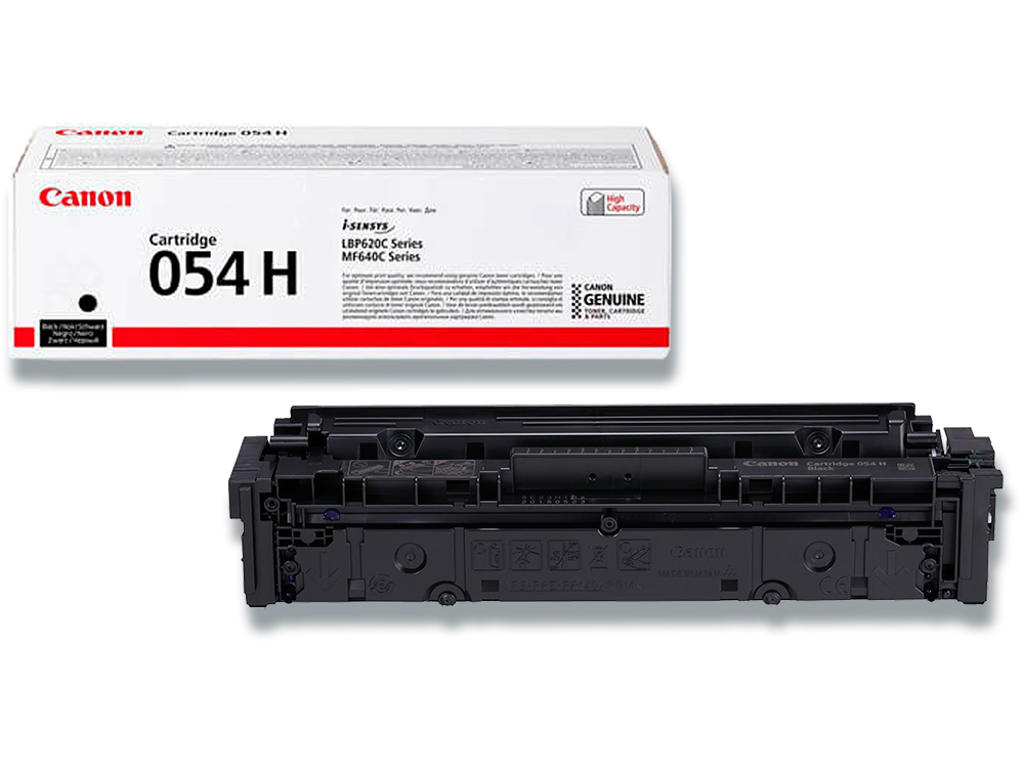 Toner, 054HBK, Black-sort, 3.100 sider, Canon 3028C002