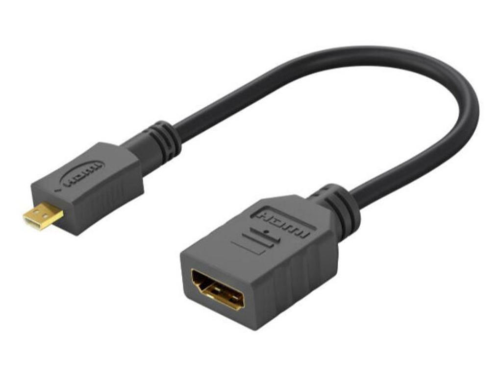 Microconnect HDM19F19MMC kabel kønsskifter HDMI Type D (Micro) HDMI Sort