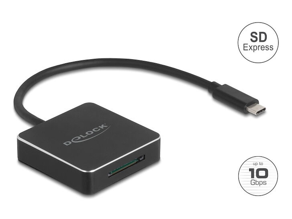 DeLOCK 91019 kortlæser USB 3.1 (Gen 2) Type C Sort