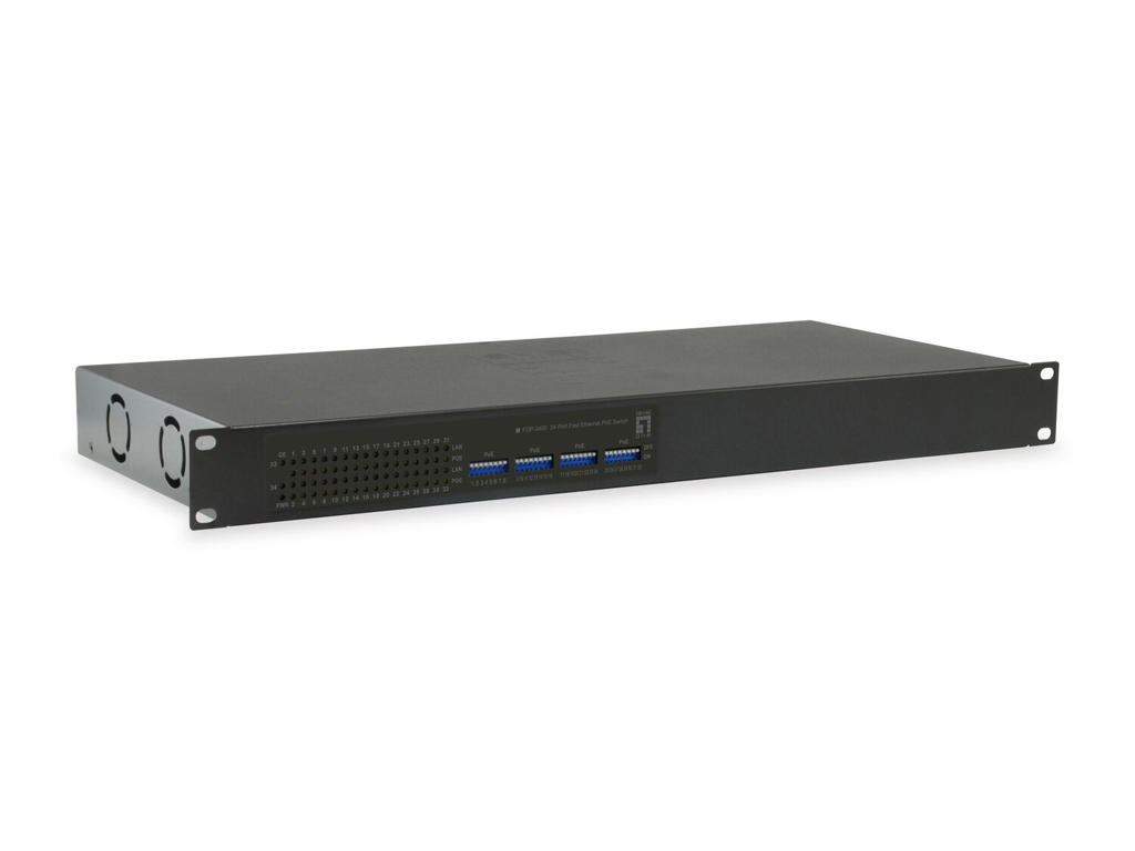 LevelOne FGP-3400W630 netværksswitch Ikke administreret Fast Ethernet (10/100) Strøm over Ethernet (PoE) Sort